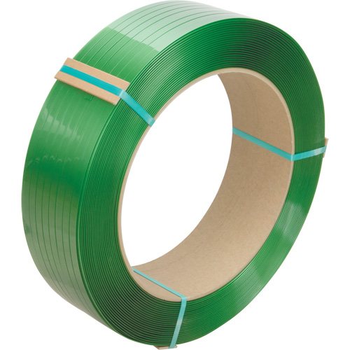 Feuillard, Polyester, 5/8" la x 4000' lo, Vert, Calibre Manuel Stor-it Systems