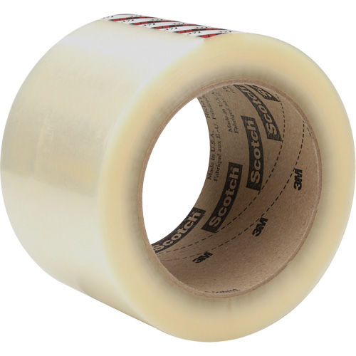 Scotch&reg; Box Sealing Tape 371, Rubber Adhesive, 1.2 mils, 72 mm (2-4/5") x 100 m (328') Stor-it Systems