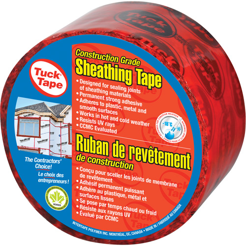 Ruban de rev&ecirc;tement pour entrepreneurs, 60 mm (2-3/8") x 0,0 m (0,0'), Rouge Stor-it Systems