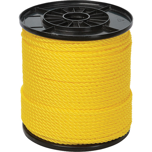 1/4" Yellow Twisted 3-Strand Rope, Polypropylene, 550' Stor-it Systems