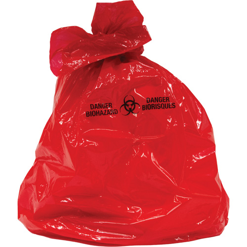 Waste Bags, Bio-Hazard, 38" L x 30" W, 2 mils Stor-it Systems