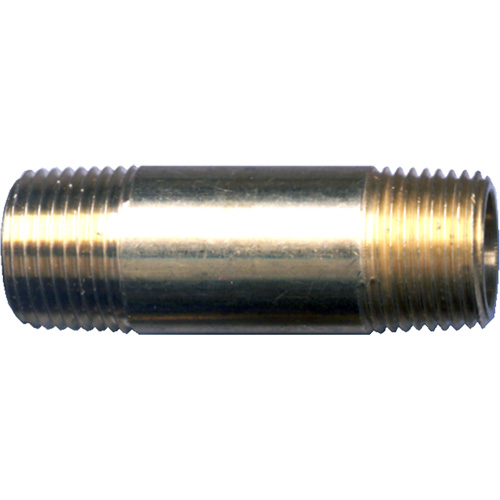 Long Pipe Nipple, Brass, 1/4", NPT x NPT Stor-it Systems