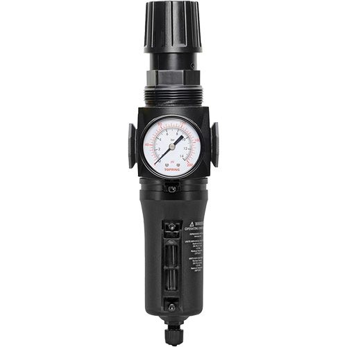 Filtre/r&eacute;gulateur drain manuel avec bol en m&eacute;tal Modulair 300, 1/4" NPT, 250 PSI, Capacit&eacute; de 5,1 oz liq. Stor-it Systems