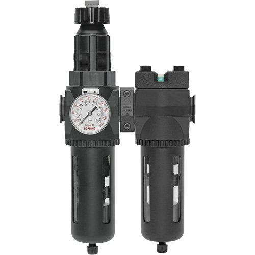 Filter/Regulator & Coalescing Filter Modulair 400 with Standard Bowl & Manual Drain, 3/4" NPTF, 150 PSI, 9.13 fl. oz. Capacity Stor-it Systems