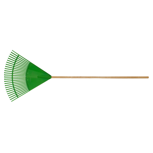 Fan Rake, 24" Blade, 26 Tines, Hardwood Handle, Plastic Blade Stor-it Systems