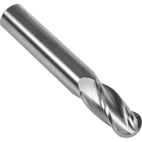 S238 30° Ball Nose End Mill, 1/16" Dia., 1-1/2" L, 4 Flutes, 1/8" Shank, Carbide Stor-it Systems