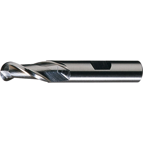 CLEVELAND Centre Cutting Ball Nose Single End Finishers, 3/4" Dia., 2 Flutes, High Speed Steel Stor-it Systems