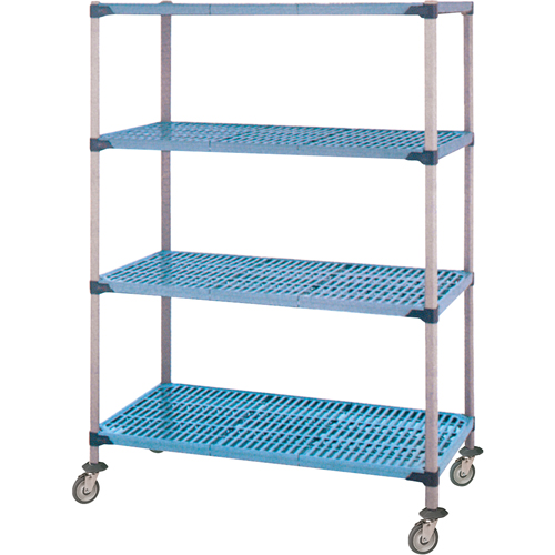Shelving Unit, 4 Tiers, 36" W x 68" H x 18" D Stor-it Systems