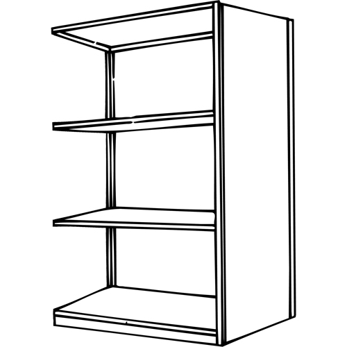 Interlok Shelving Unit, Steel, Boltless, 800 lbs. Capacity, 36" W x 76" H x 24" D Stor-it Systems