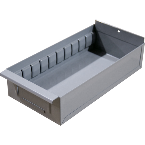 Interlok Boltless Shelving Shelf Box, Steel, 5-5/8" W x 12" D x 2-3/4" H, Light Grey Stor-it Systems