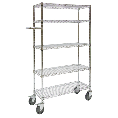 Chariots &agrave; pousser, Chrom&eacute;, 30' x 60" x 14", Capacit&eacute; 800 lb Stor-it Systems