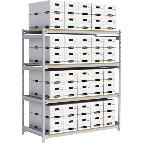 Wide Span Record Storage Shelving, Steel, 4 Shelves, 72" W x 32" D x 84" H Stor-it Systems