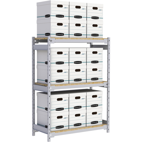 &eacute;tag&egrave;re-classeur de grande largeur, Acier, 3 Tablettes, 42" la x 18" p x 60" h Stor-it Systems