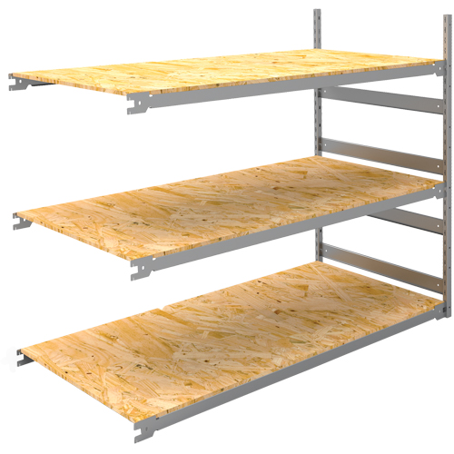 &eacute;tag&egrave;re-classeur de grande largeur, Acier, 3 Tablettes, 72" la x 32" p x 60" h, Ensemble Ajout Stor-it Systems