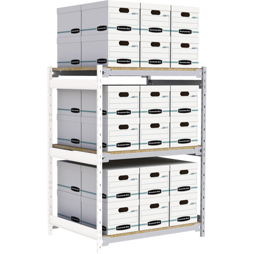 &eacute;tag&egrave;re-classeur de grande largeur, Acier, 3 Tablettes, 42" la x 32" p x 60" h, Ensemble Ajout Stor-it Systems