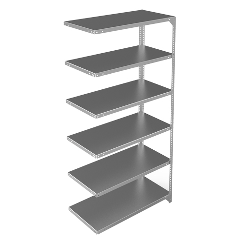 &eacute;l&eacute;ment de rayonnage, Acier galvanis&eacute;, Montant &agrave; fente, Capacit&eacute; 400 lb, 36" la x 72" h x 18" p Stor-it Systems