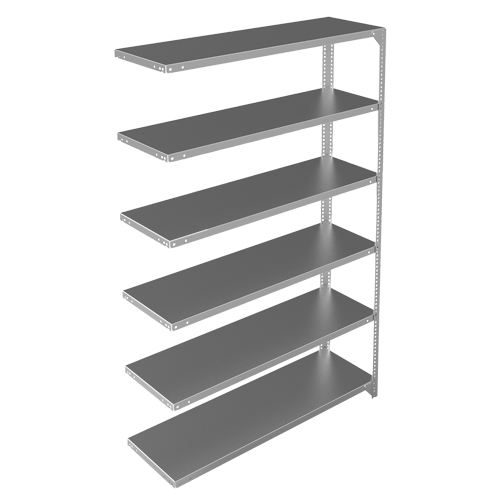 &eacute;l&eacute;ment de rayonnage, Acier galvanis&eacute;, Montant &agrave; fente, Capacit&eacute; 300 lb, 48" la x 72" h x 15" p Stor-it Systems