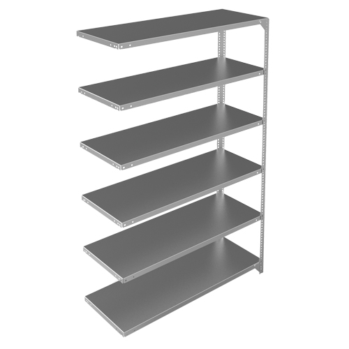 &eacute;l&eacute;ment de rayonnage, Acier galvanis&eacute;, Montant &agrave; fente, Capacit&eacute; 275 lb, 48" la x 72" h x 18" p Stor-it Systems