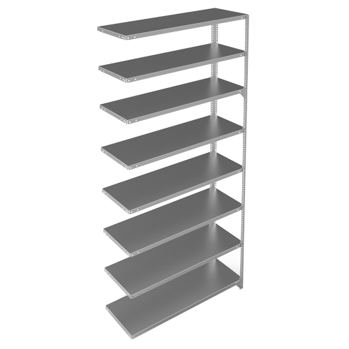&eacute;l&eacute;ment de rayonnage, Acier galvanis&eacute;, Montant &agrave; fente, Capacit&eacute; 300 lb, 48" la x 96" h x 15" p Stor-it Systems