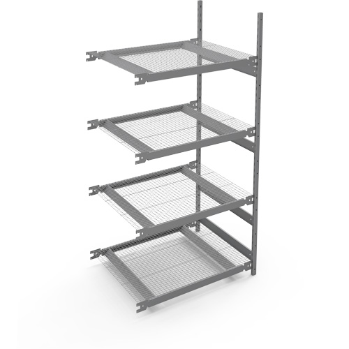 Wide Span Storage Shelving, Steel, Boltless, 1340 lbs. Capacity, 42" W x 84" H x 32" D Stor-it Systems
