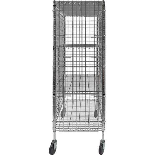 Chariot de s&eacute;curit&eacute;, Chrom&eacute;, 48" x 69" x 24", Capacit&eacute; 500 lb Stor-it Systems