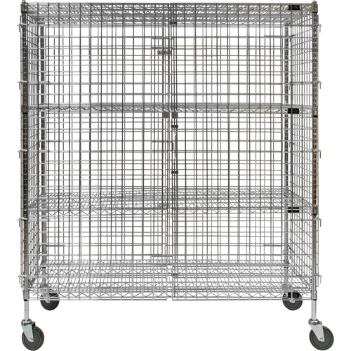 Chariot de s&eacute;curit&eacute;, Chrom&eacute;, 60" x 69" x 24", Capacit&eacute; 500 lb Stor-it Systems
