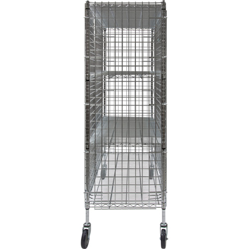Chariot de s&eacute;curit&eacute;, Chrom&eacute;, 60" x 69" x 24", Capacit&eacute; 500 lb Stor-it Systems