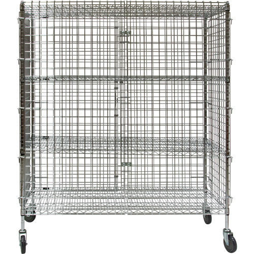 Chariot de s&eacute;curit&eacute;, Chrom&eacute;, 60" x 69" x 24", Capacit&eacute; 500 lb Stor-it Systems