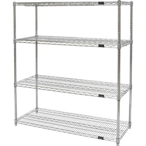 &eacute;tag&egrave;res robustes en treillis chromat&eacute;, Tiers 4, 30" la x 54" h x 18" p Stor-it Systems