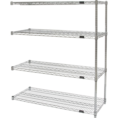 &eacute;tag&egrave;res robustes en treillis chromat&eacute;, Ensemble Ajout, Tiers 4, 36" la x 54" h x 24" p Stor-it Systems