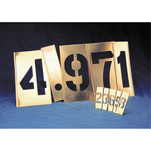 Gothic Brass Interlocking Stencils - Individual Letters & Numbers, Number, 6" Stor-it Systems