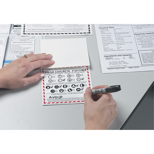OTS WHMIS Labels, Vinyl, Sheet, 4" L x 2" W Stor-it Systems