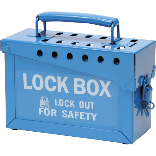 Coffret de s&eacute;curit&eacute; portatif en m&eacute;tal, Bleu Stor-it Systems