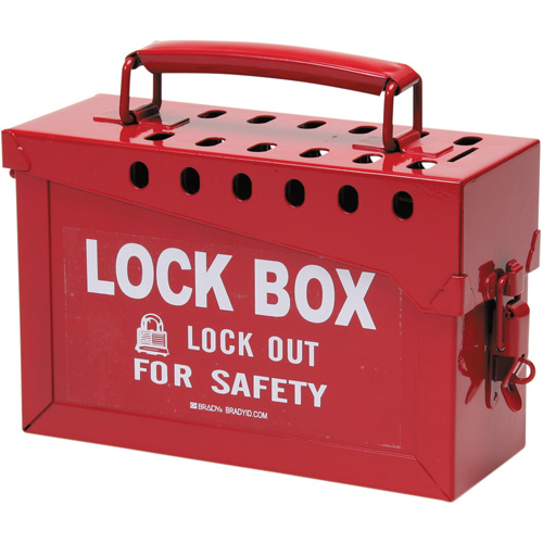 Coffret de s&eacute;curit&eacute; portatif en m&eacute;tal, Rouge Stor-it Systems