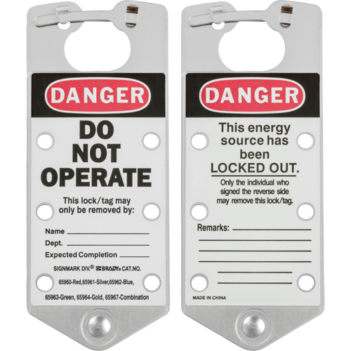 Labeled Lockout Hasps, Silver Stor-it Systems