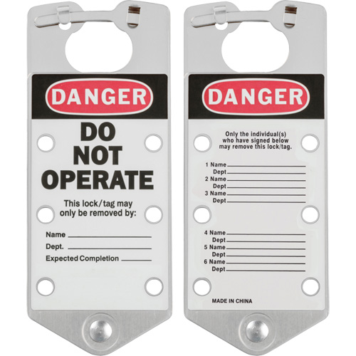 Labeled Lockout Hasps, Silver Stor-it Systems