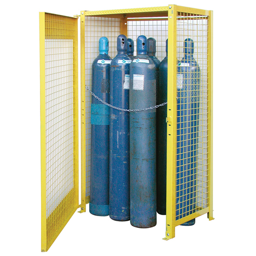 Armoires pour cylindres &agrave; gaz, nbre de bouteilles: 10, 44" , 30" , 74" , Jaune Stor-it Systems