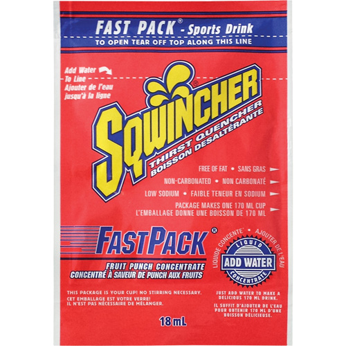 Sqwincher&reg; Boisson de r&eacute;hydratation Fast Pack, Emballage-portion, Punch aux fruits Stor-it Systems