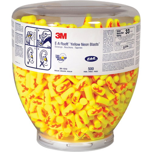 E-A-Rsoft Yellow Neons Earplugs, Bulk - Canister Stor-it Systems
