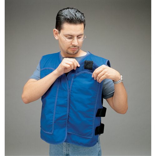 Vestes de refroidissement avec pochettes pour insertions ALLEGRO INDUSTRIES, Grand, Bleu royal Stor-it Systems