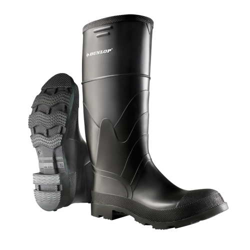 Bottes &eacute;conomiques de 16", PVC, Embout Acier, Pointure 6, Semelle R&eacute;sistant aux perforations Stor-it Systems