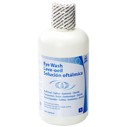 Accessoires pour poste de douche oculaire - Solution ophtalmique, 32 oz Stor-it Systems