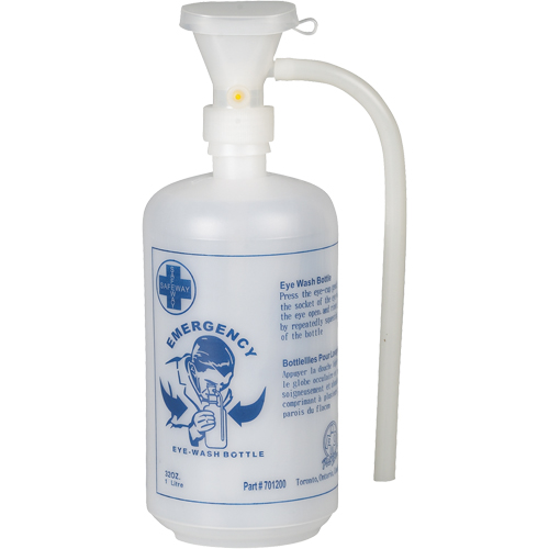 Eyewash Bottle With Eye Cup, Empty Bottle, 32 oz. Stor-it Systems