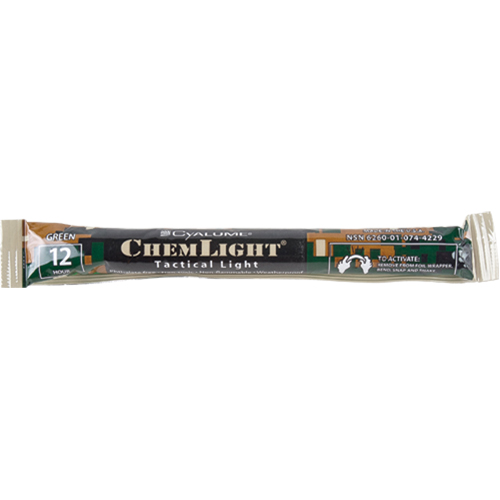 6" Cyalume&reg; Lightsticks, Green, 12 hrs. Duration Stor-it Systems