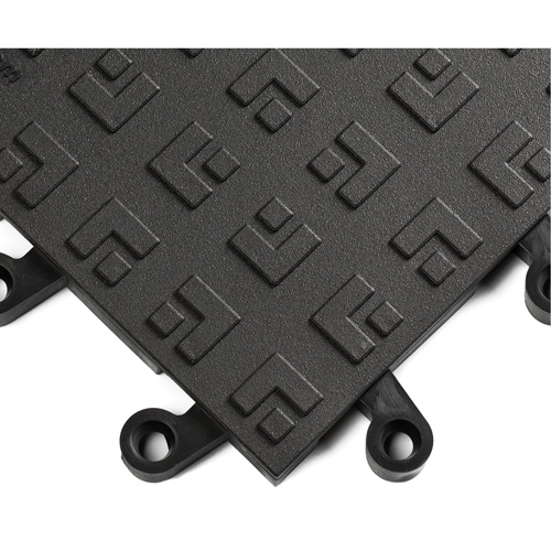 Syst&egrave;mes de carrelage ergonomiques ErgoDeck No 562, PVC, 1-1/2' la c, 1-1/2' lo, 7/8" &eacute;paisseur, Noir Stor-it Systems