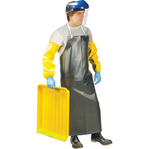 Tabliers &agrave; usage intensif, Nitrile/Polyester, 48" lo x 35" la, Noir Stor-it Systems