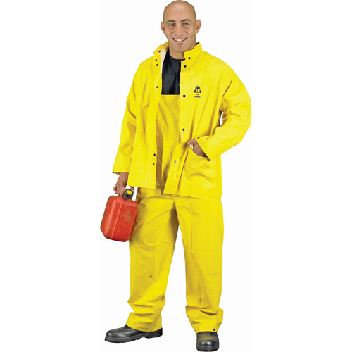 Lightweight Flame Retardant Rainsuit, Large, High Visibility Yellow Stor-it Systems