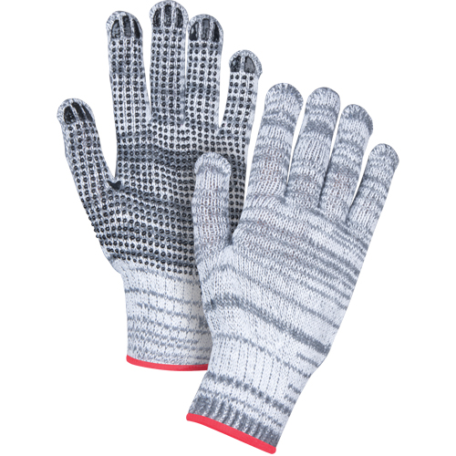 Gants tricot&eacute;s &agrave; pois, Poly/coton, Un c&ocirc;t&eacute;, Calibre 7, Petit Stor-it Systems