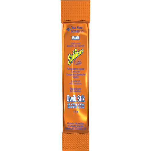 Sqwincher&reg; ZERO&reg; Qwik Stik Rehydration Drink, Powder, Orange Stor-it Systems