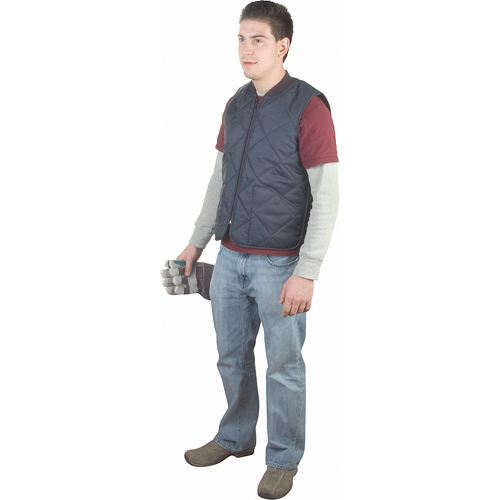 Vestes sans manches, manteaux et manteaux longs isol&eacute;s &agrave; usage l&eacute;ger pour glaci&egrave;res, Hommes, Petit, Bleu marin Stor-it Systems